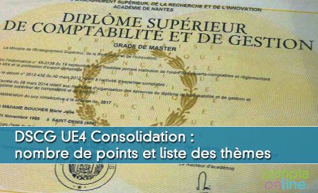 DSCG UE4 Consolidation : nombre de points et liste des thmes