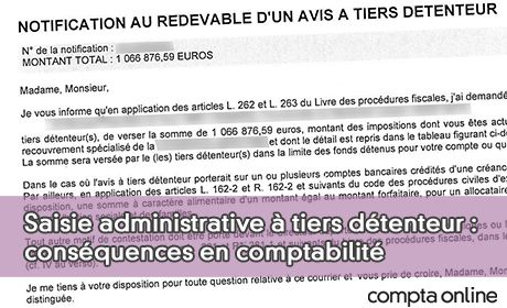 Saisie administrative tiers dtenteur : consquences en comptabilit