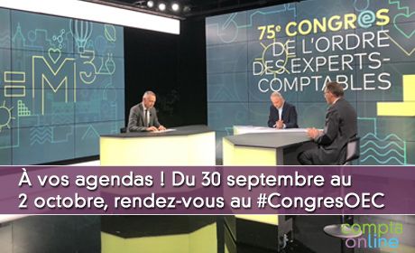  vos agendas ! Du 30 septembre au 2 octobre, rendez-vous au #CongresOEC