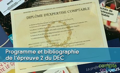 Programme et bibliographie de l'preuve 2 du DEC