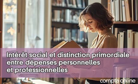 Intrt social et distinction primordiale entre dpenses personnelles et professionnelles