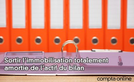 Sortir l'immobilisation totalement amortie de l'actif du bilan