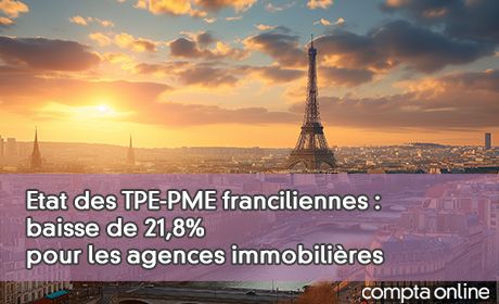 Etat des TPE-PME franciliennes : baisse de 21,8% pour les agences immobilires