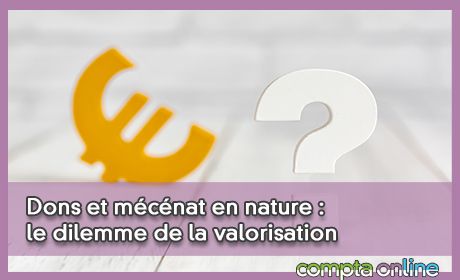 Dons et mcnat en nature : le dilemme de la valorisation